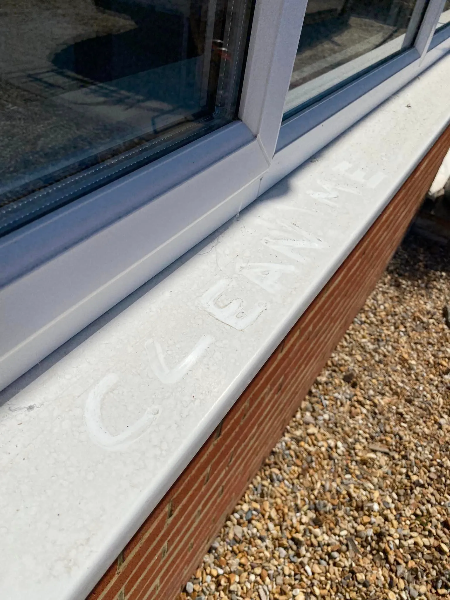 A close up of a window on a building.